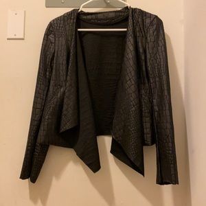 Blank NYC Faux leather croc print jacket EUC!